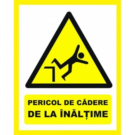 Placuta pentru pericol de cadere de la inaltime